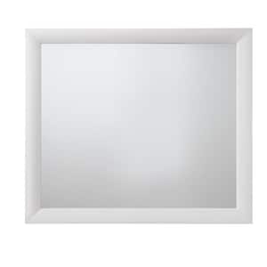 Ireland 1 in. x 35 in. Modern Square Framed White Decorative Mirror