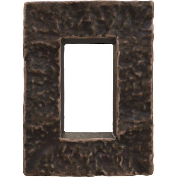 Ekena Millwork 4 in. W x 3 in. D x 7-7/8 in. H Universal Electrical Cover for StoneWall Faux Stone Siding Panels in Alder Creek