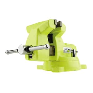 5 in. Mechanics High Visibility Safety Vise with Swivel Base, 3-3/4 in. Throat Depth