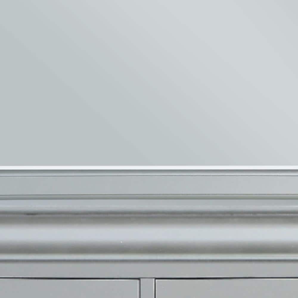 Elegant Full-Length Louis Philippe Silver Wood Dresser Mirror