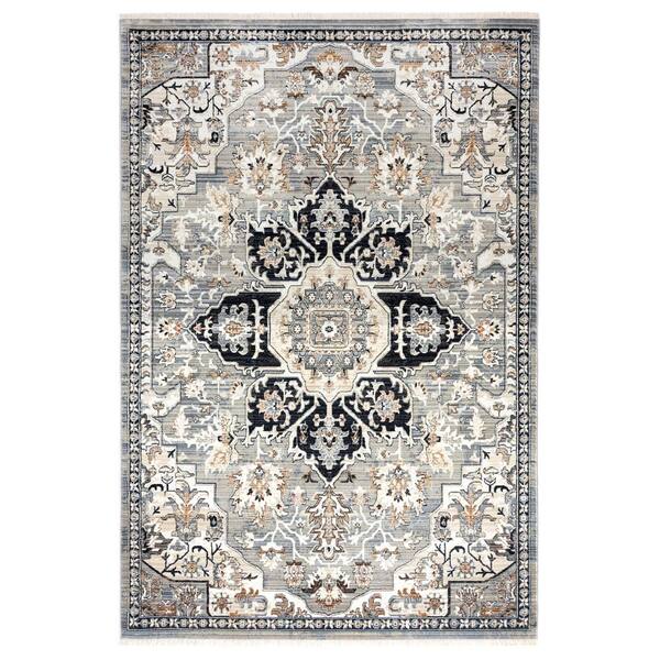 Photo 1 of Bazaar Dazzle Blue 5 ft. 2 in. x 7 ft. 10 in. Indoor Area Rug