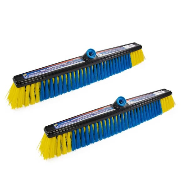 Lock-On 24 in. Multi-Surface Push Broom Head (2-Pack)