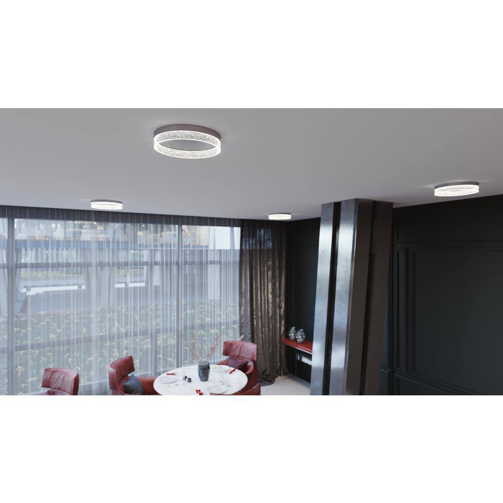 Maggie 16" Satin Nickel LED Flush Mount Light