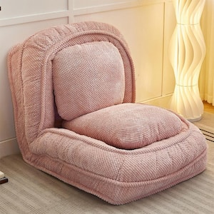 Magic Home 62 in. Decompression Yoga Chaise Lounge Curved Sofa PU