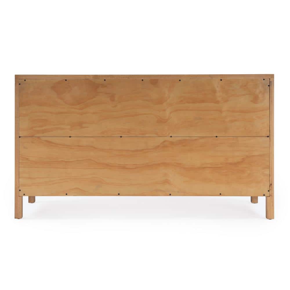 Celine Natural Wood 6-Drawer Wide Dresser