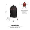 Kamado Joe KJ-GC23BWFS Polyester Black Classic Joe Charcoal Grill Cover 