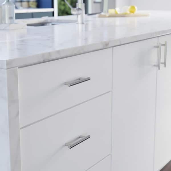 30-Pack Simple Bar 3-3/4 in. (96 mm) Modern Cabinet Drawer Pulls in Stainless Steel