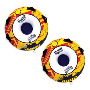 O'Brien Super Le Tube 70 Inch 2 Person Towable Boat Water Inner Tube Yellow 