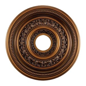 English Study 18 in. Antique Bronze Ceiling Medallion
