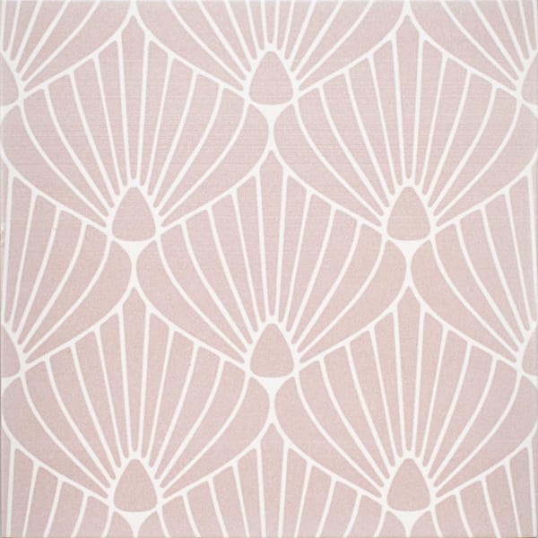 Monogram Flower Tile Fan - Luxury S00 Pink