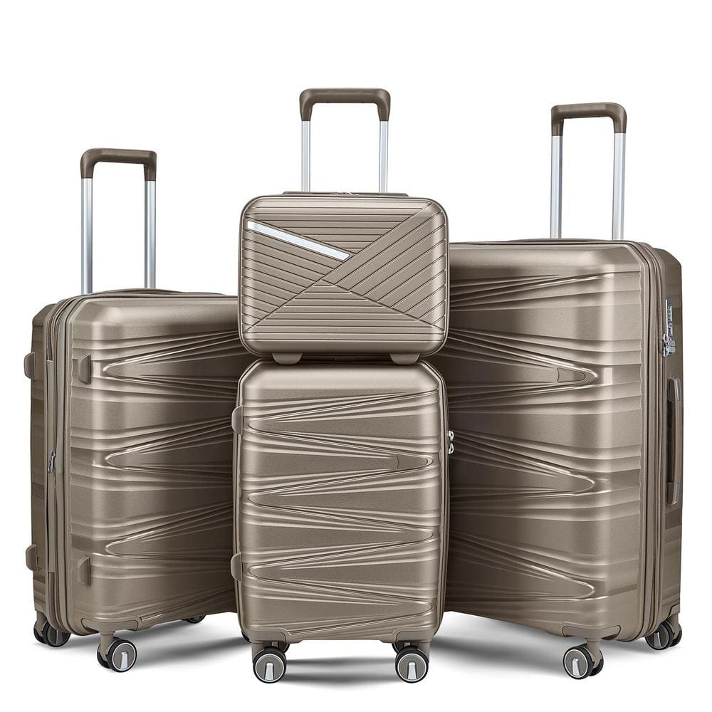 4-Piece Luggage Set (14/20/24/28), Hard Shell Lightweight TSA Lock Carry on Expandable Suitcase price history on PriceWatchPro