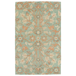 Weathered Turquoise 2 ft. x 3 ft. Indoor/Outdoor Area Rug
