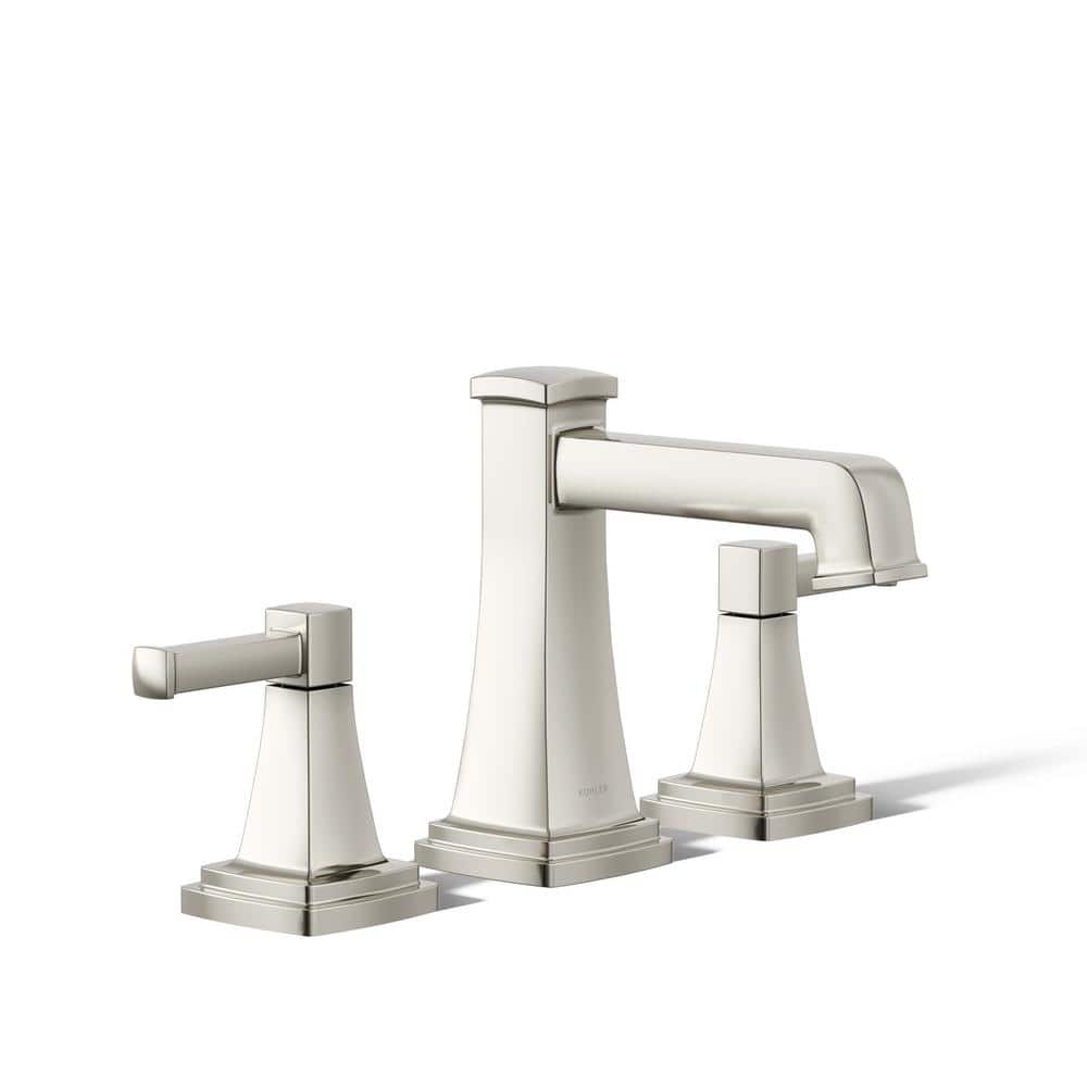 Riff 8 in. Widespread Double Handle Bathroom Faucet in Vibrant Polished Nickel price history on PriceWatchPro