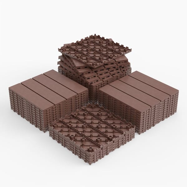 DENISLAWN 1 ft. x 1 ft. Outdoor Plastic Interlocking Deck Tile in