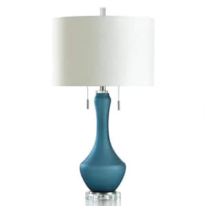 32 in. Blue/White Table Lamp