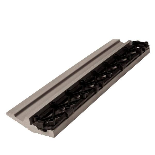 CREATIVE SURFACES 3 in. x 12 in. Composite Deck Tile Edge Trim in Star Gray (4-Pieces Per Box)