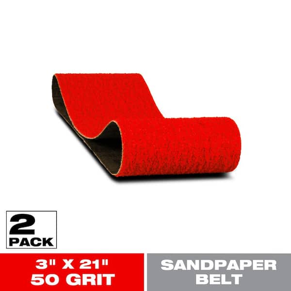 3 in. x 21 in. 50-Grit Sanding Belts
