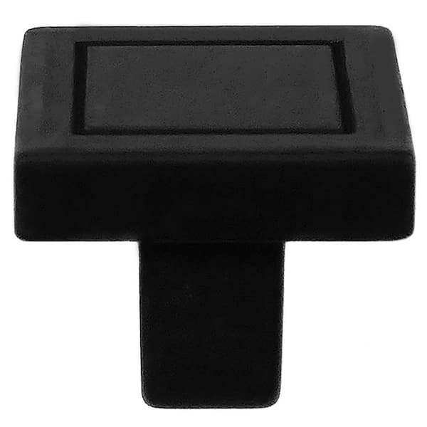 Cosmopolitan. 875 in. Matte Black Square Cabinet Knob