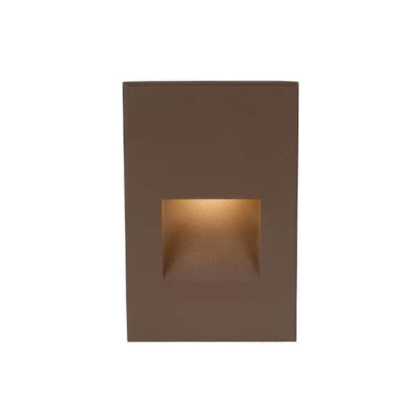 WAC Lighting 4-Watt Line Voltage Bronze Integrated LED Vertical Wall or Stair Light 3000K