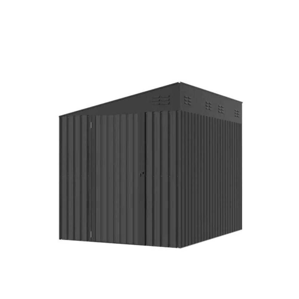 AECOJOY 6 ft. W x 8 ft. D Outdoor Metal Lean to Shed Garden
