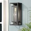 Maxax Montpelier 1-Light Black Hardwired 16 In. H Outdoor Sconce Dusk ...