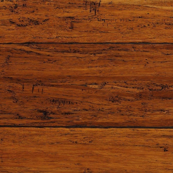 Unbranded Take Home Sample - Strand Woven Harvest Click Lock Engineered Bamboo Flooring - 5 in. x 7 in.