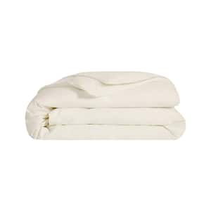 GOTS Certified Ivory King Organic Cotton Sateen Weave, 300TC, Single Ply Duvet Cover