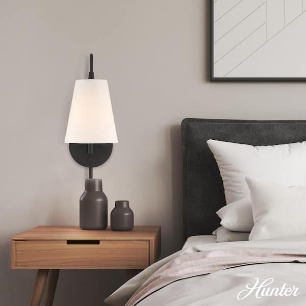 Hunter Hunter Valley Park 6 in. 2 Light Matte Black Wall Sconce