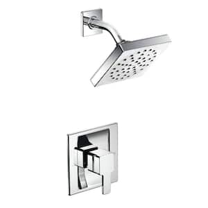 Single-Handle Shower Faucet in Chrome 90-Degree Posi-Temp 1-Spray Trim Kit (Valve Not Included)