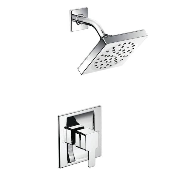 MOEN Single-Handle Shower Faucet in Chrome 90-Degree Posi-Temp 1-Spray Trim Kit (Valve Not Included)