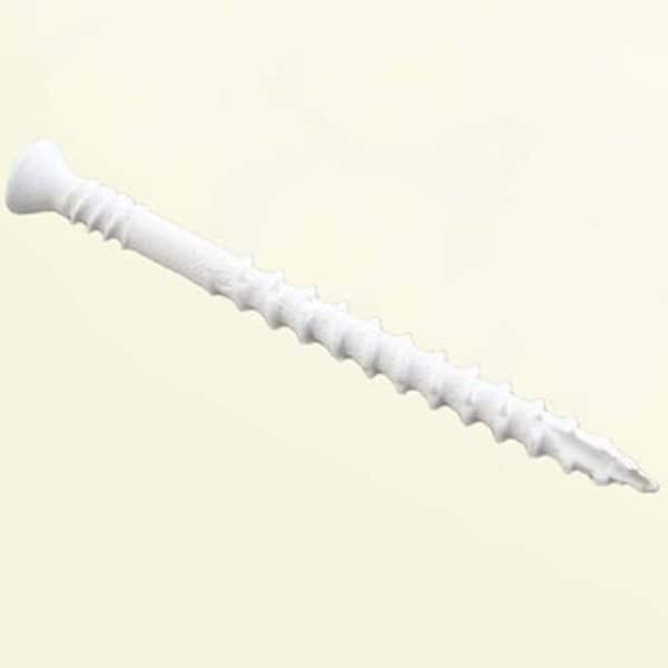 Grip-Rite 2-1/4 in. White PVC Trim Screw (1 lb.-Pack)