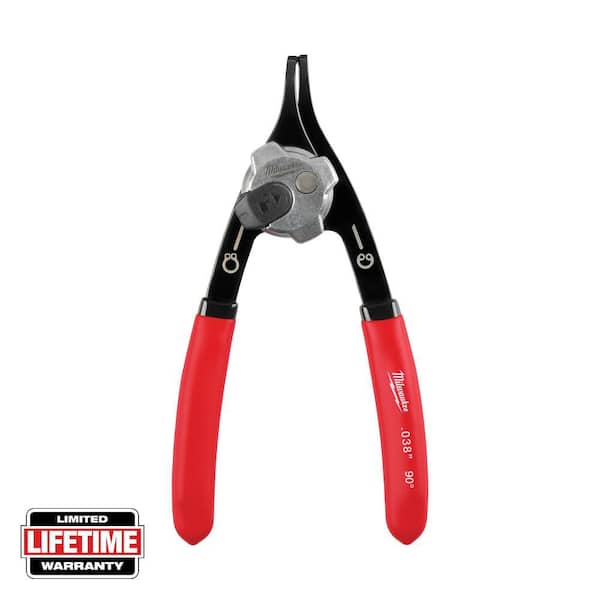 0.038 in. Convertible Snap Ring Pliers -90°