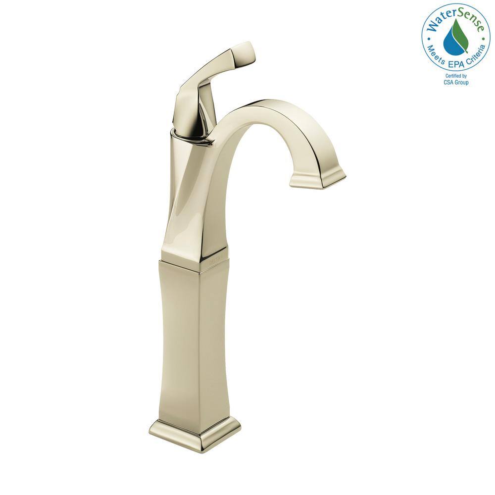 Polished Nickel Single Handle Vessel Bathroom Faucet