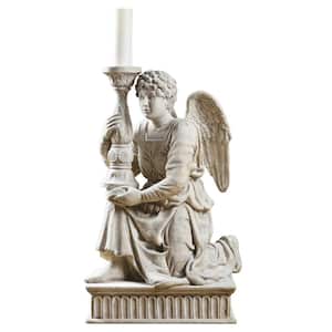 36 in. H Michelangelo's Kneeling Angel with Candlestick Statue