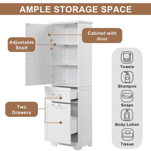 31.5 in. W x 31.5 in. D x 13.8 in. H White Linen Cabinet with Extendable  Square Cocktail Table and 4 Drawers YX-357 - The Home Depot
