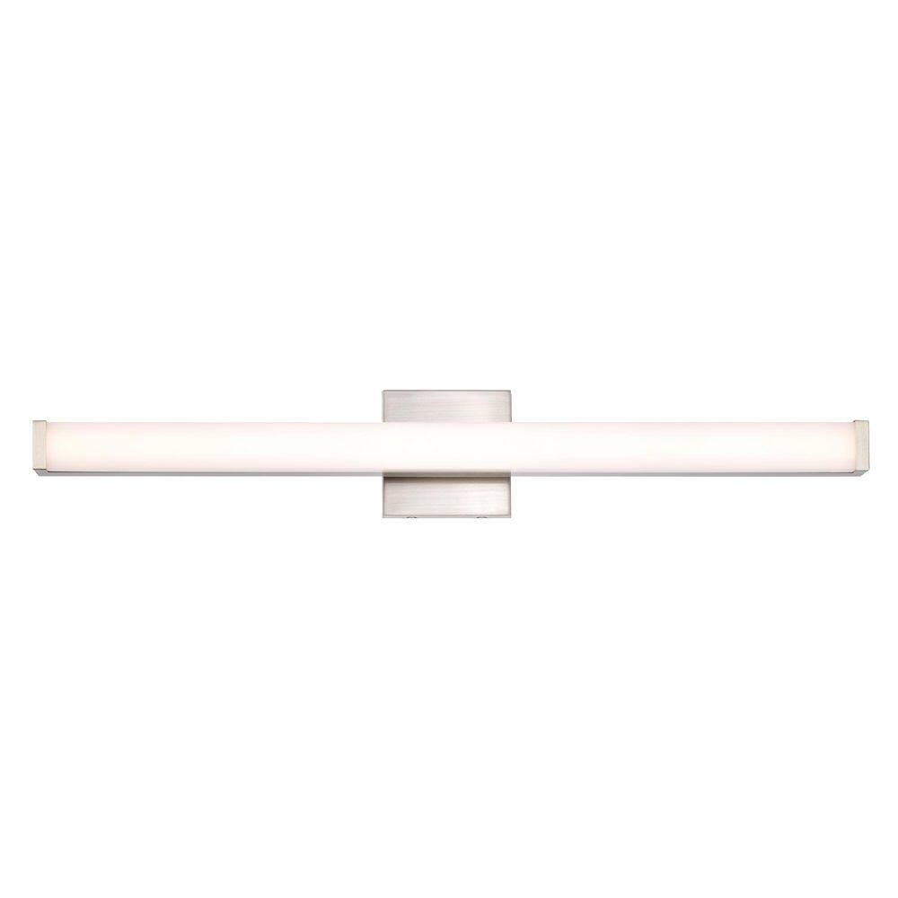 30 in. Brushed Nickel Modern 20W 3000K Integrated LED Bathroom Vanity Light Bar with Acrylic Shade for Washroom price history on PriceWatchPro