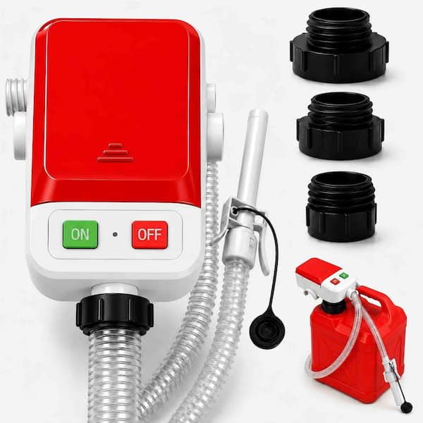 3.2 GPM Battery Powered Fuel Transfer Pump for Gasoline Diesel and Kerosene with Auto-Stop Sensor and 3-Adapters