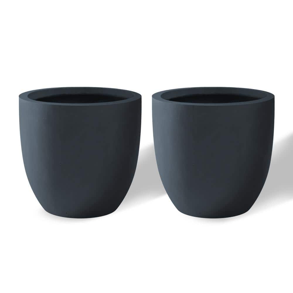 18in. x 17in. Granite Gray Extra Large Tall Round Concrete Plant Pot / Planter for Indoor & Outdoor Set of 2 price history on PriceWatchPro