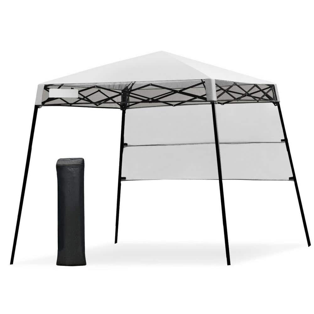 7 ft. x 7 ft. Gray Adjustable Portable Canopy Tent with Backpack