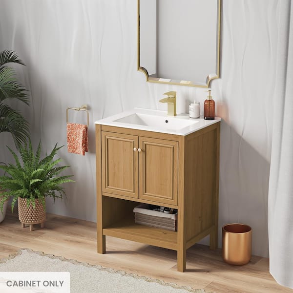Swiss Madison Chateau 23.55 in. W x 17.9 in. D x 32.5 in. H Bath Vanity Cabinet without Top in Natural Oak