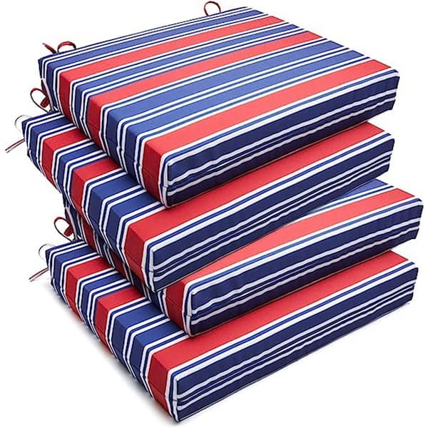 Unbranded Outdoor Throw Pillow Chair Cushions 18.5 in. x 16 in. x 3 in. Pack of 4 Patio Cushions for Outdoor Furniture