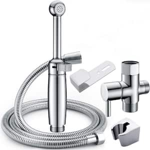 Handheld Bidet Attachment Sprayer Set with Backflow Preventer and Adjustable Water Pressure Control