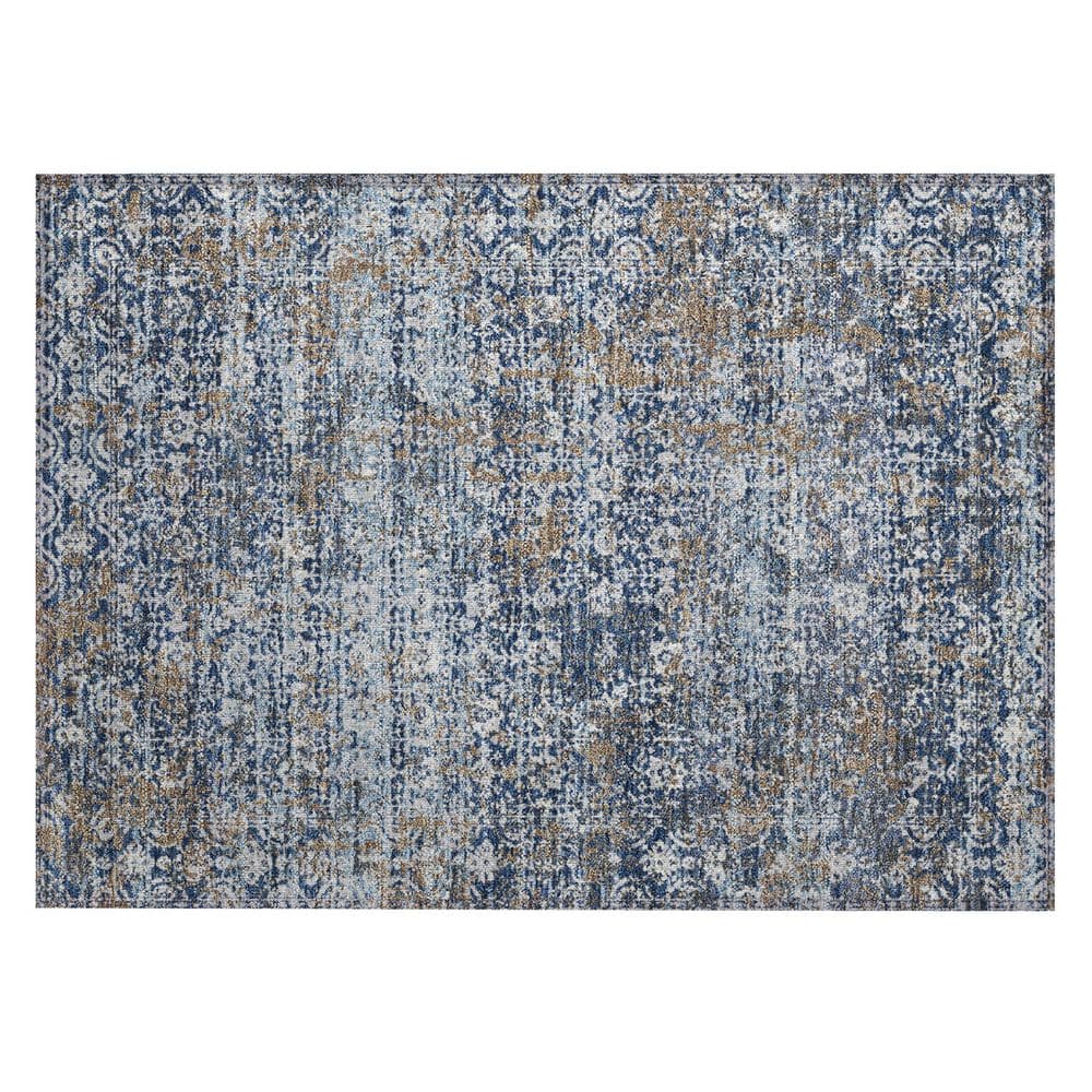 Chantille Machine Washable Indoor/Outdoor Abstract ACN2931 Navy 3 ft. x 4 ft. Area Rug price history on PriceWatchPro
