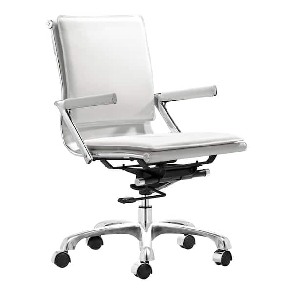 ZUO Lider Plus White Leatherette Office Chair