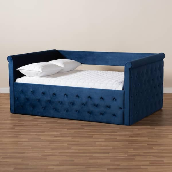 Baxton Studio Amaya Royal Blue Queen Daybed 155 9464 HD The Home