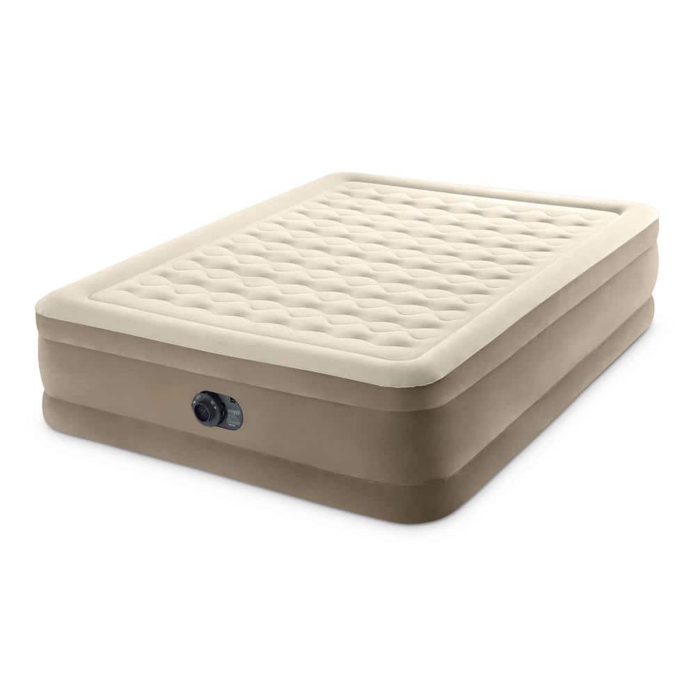 Intex Dura-Beam Deluxe 18 in. Queen Air Mattress with Built-In Pump 64427ED