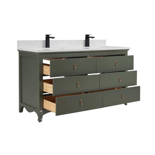 Legion Furniture WS2512-60-PG 60 in. Double Sink Sink Vanity