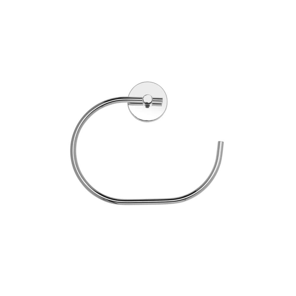 Chrome Wall Mounted Flexi-Fix Towel Ring