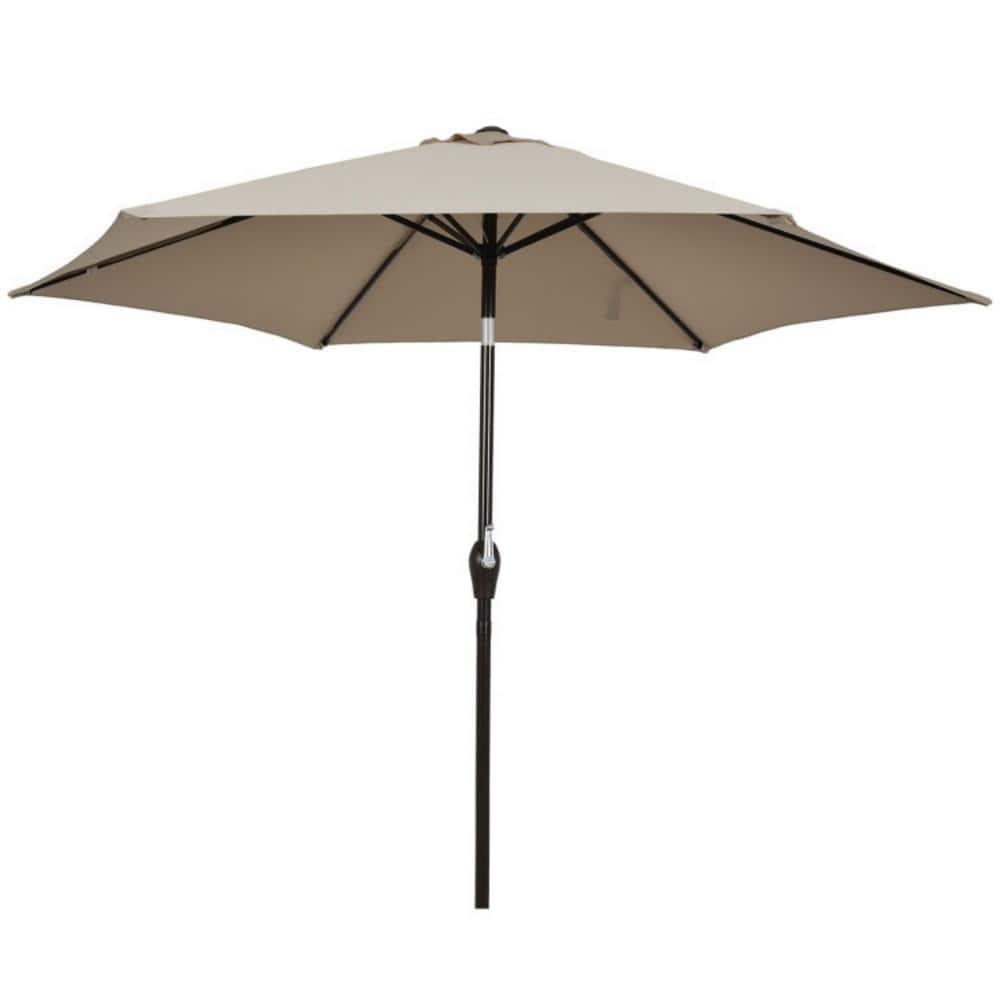 10 ft. Steel Market Tilt Outdoor Patio Umbrella in Tan with Crank price history on PriceWatchPro