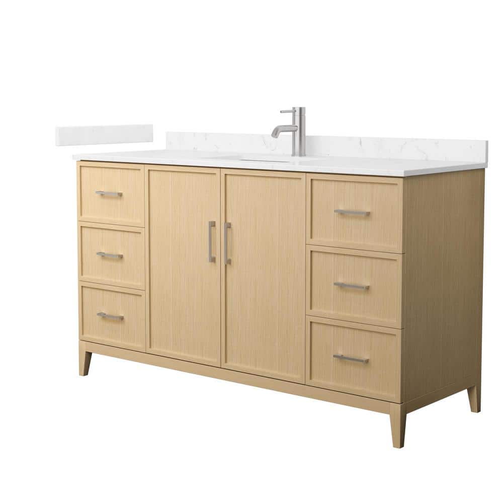 Elan 60 in. W x 22 in. D x 35 in. H Single Bath Vanity in White Oak with Carrara Cultured Marble Top price history on PriceWatchPro